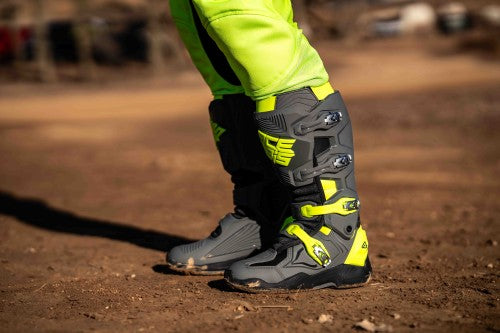Acerbis WHOOPS Boots - Grey Yellow Fluo