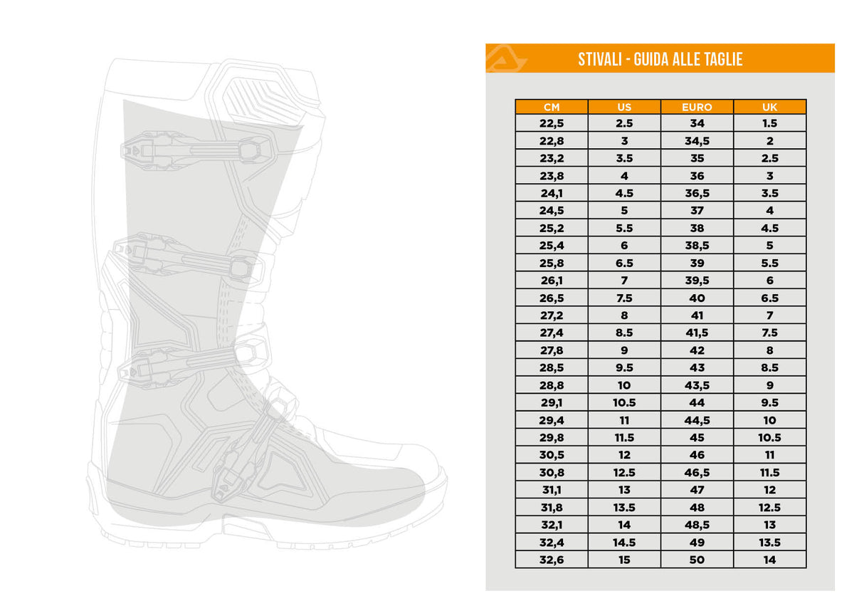 Acerbis WHOOPS Boots - Orange