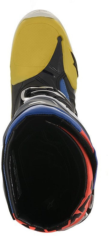 Stivali Alpinestars Tech 10 - Black Yellow Blue Red Fluo