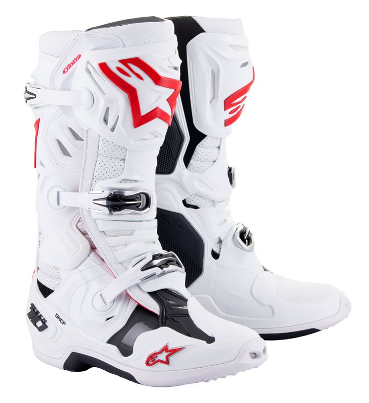 Stivali Alpinestars Tech 10 Supervented - White Bright Red