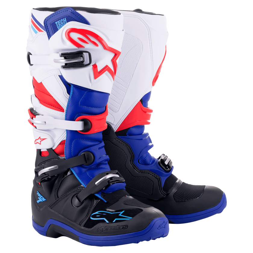 Alpinestars Tech 7 Boots - Black Blue Red White