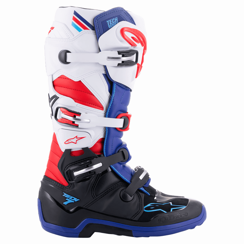 Alpinestars Tech 7 Boots - Black Blue Red White