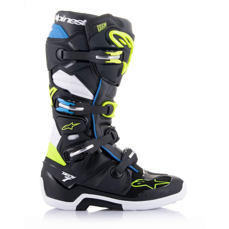 Alpinestars Tech 7 Boots - Black Blue Yellow