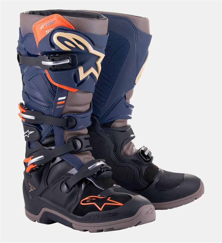 Alpinestars Tech 7 Enduro Drystar Boots - Black Night Navy Warm Gray