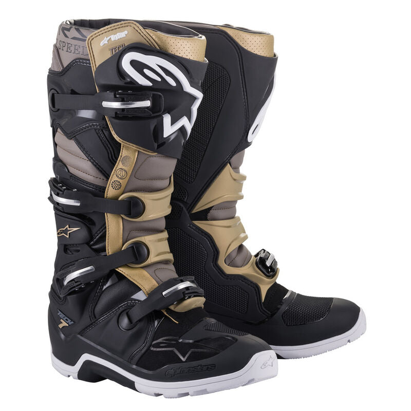 Alpinestars Tech 7 Enduro Drystar Boots - Black Gray Gold