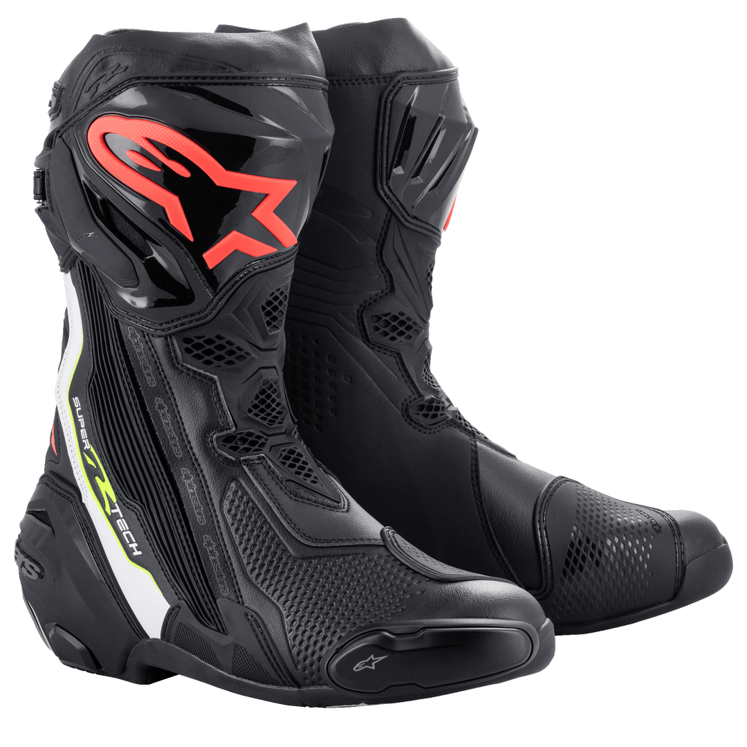 Stivali Alpinestars Supertech R - Nero Bianco Rosso