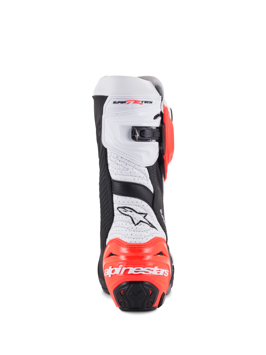Stivali Alpinestars Supertech R Vented - Nero Bianco Rosso Fluo