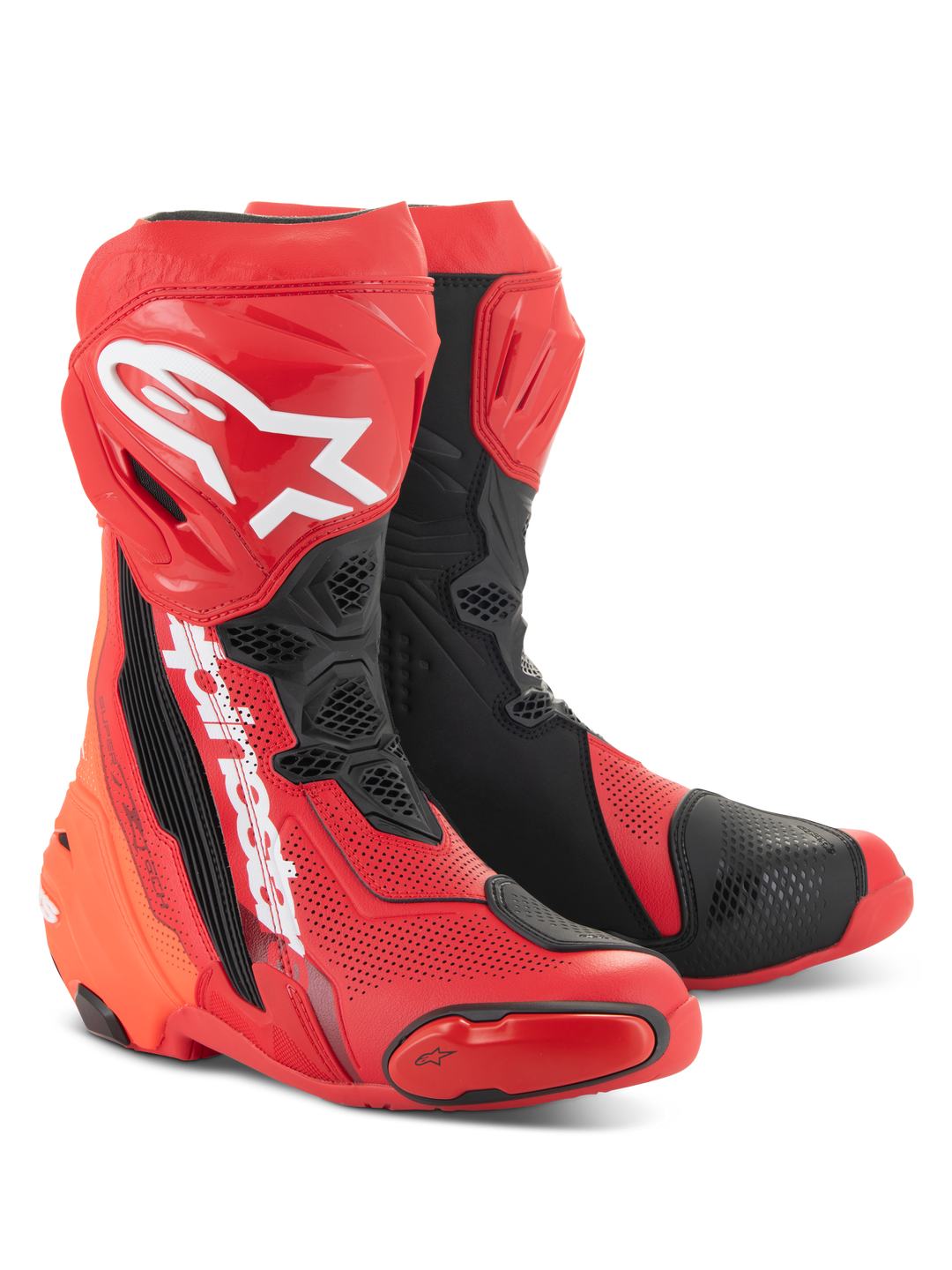 Stivali Alpinestars Supertech R Vented - Rosso Fluo