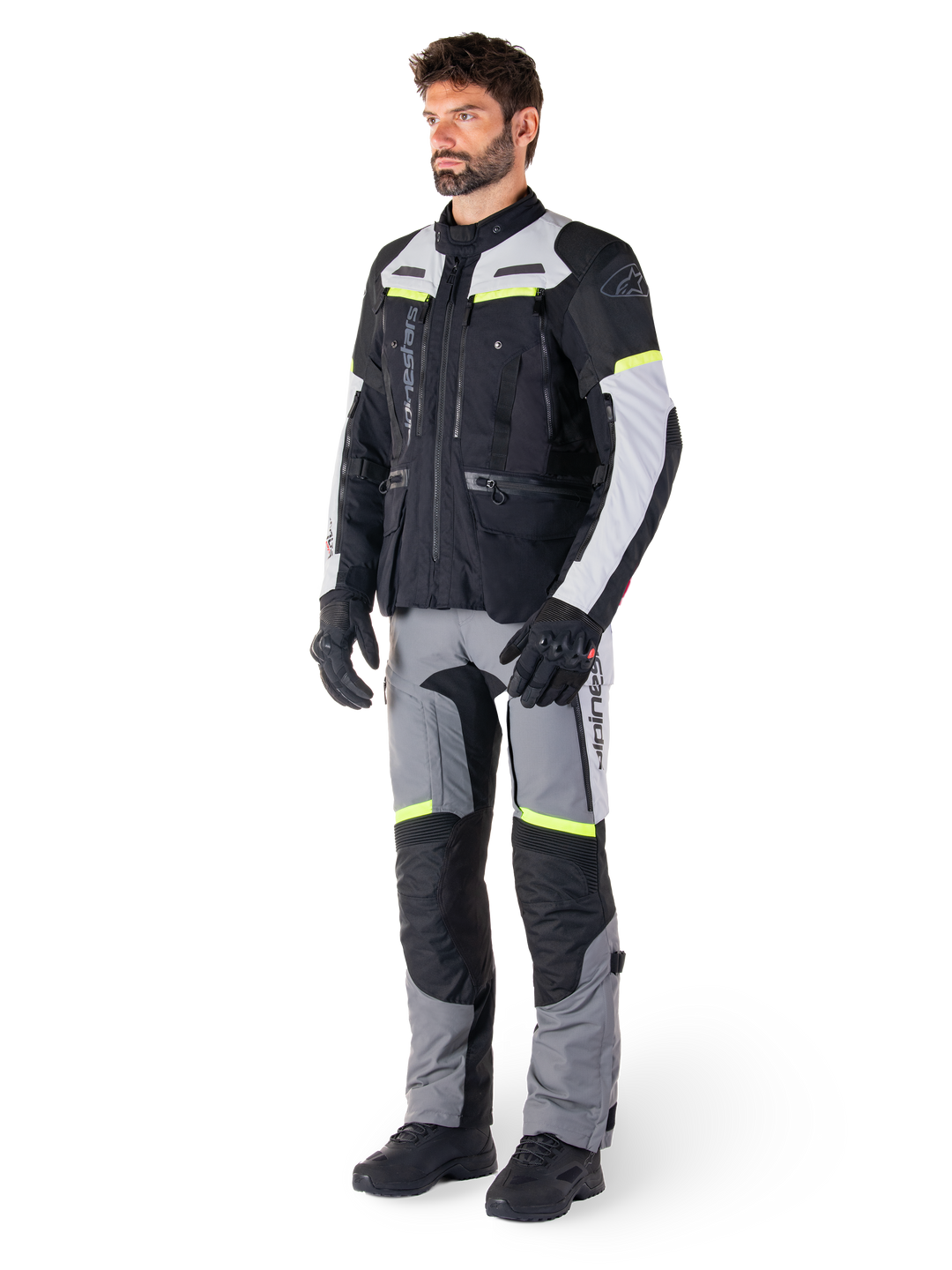 Giacca Moto Alpinestars Bogota' Pro Drystar - Nero Grigio Giallo Fluo