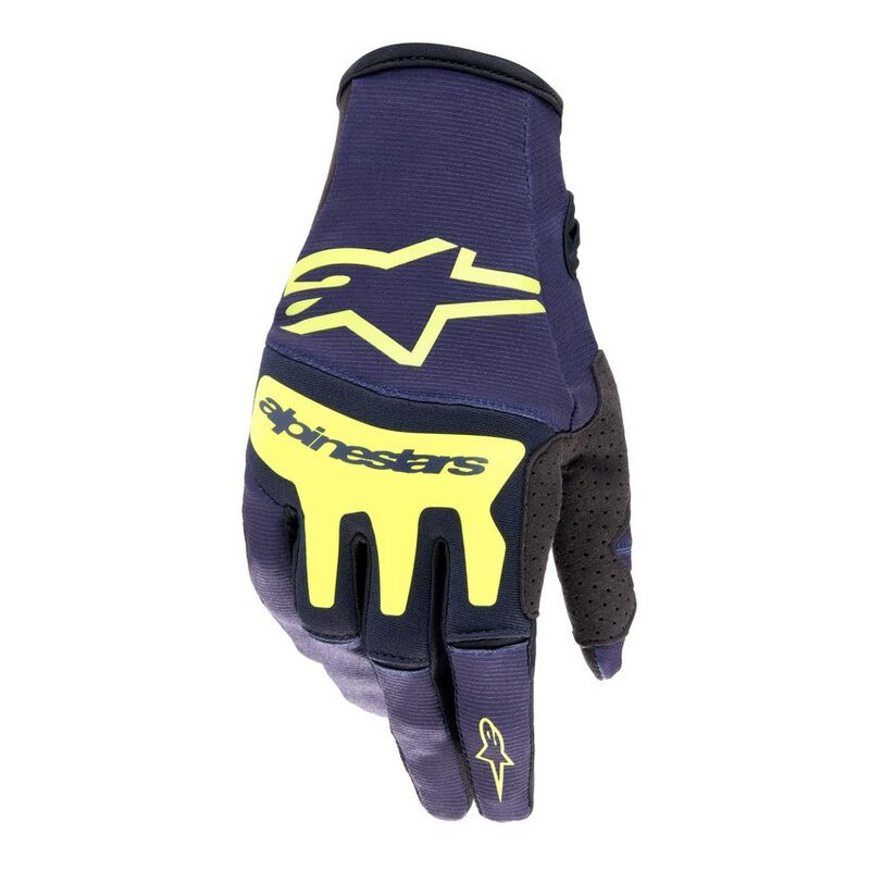 Guanti Alpinestars Techstar - Blue Navy Yellow Fluo