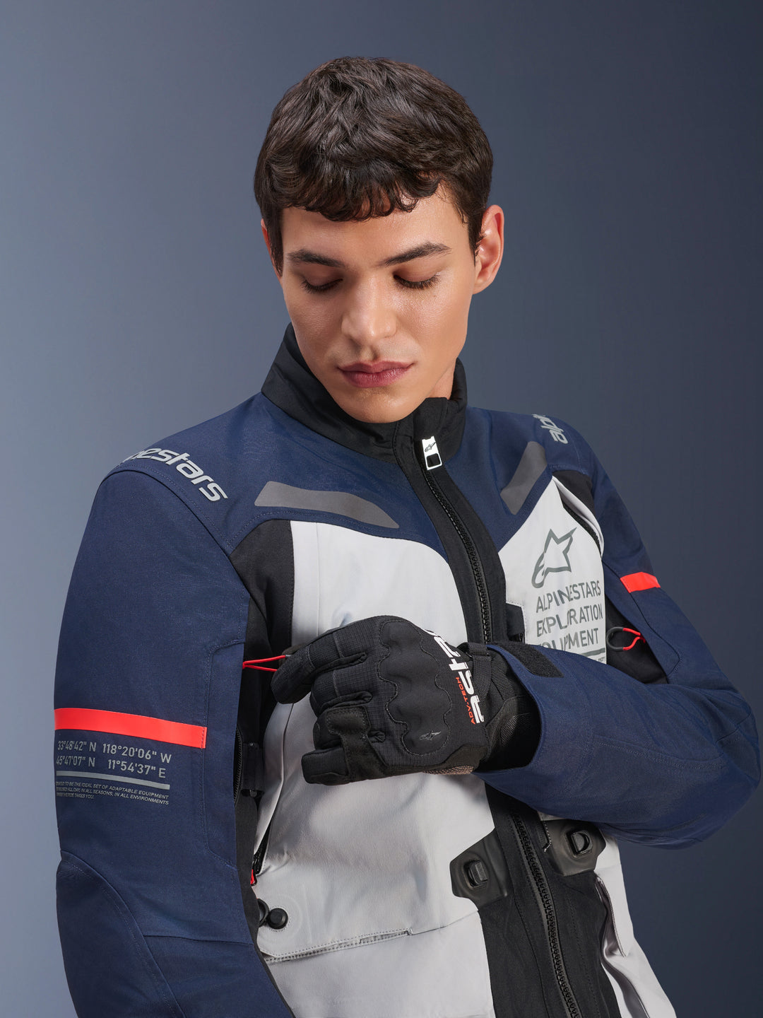 Alpinestars ST-7 2L Gore-Tex Motorcycle Jacket - Grey/Blue