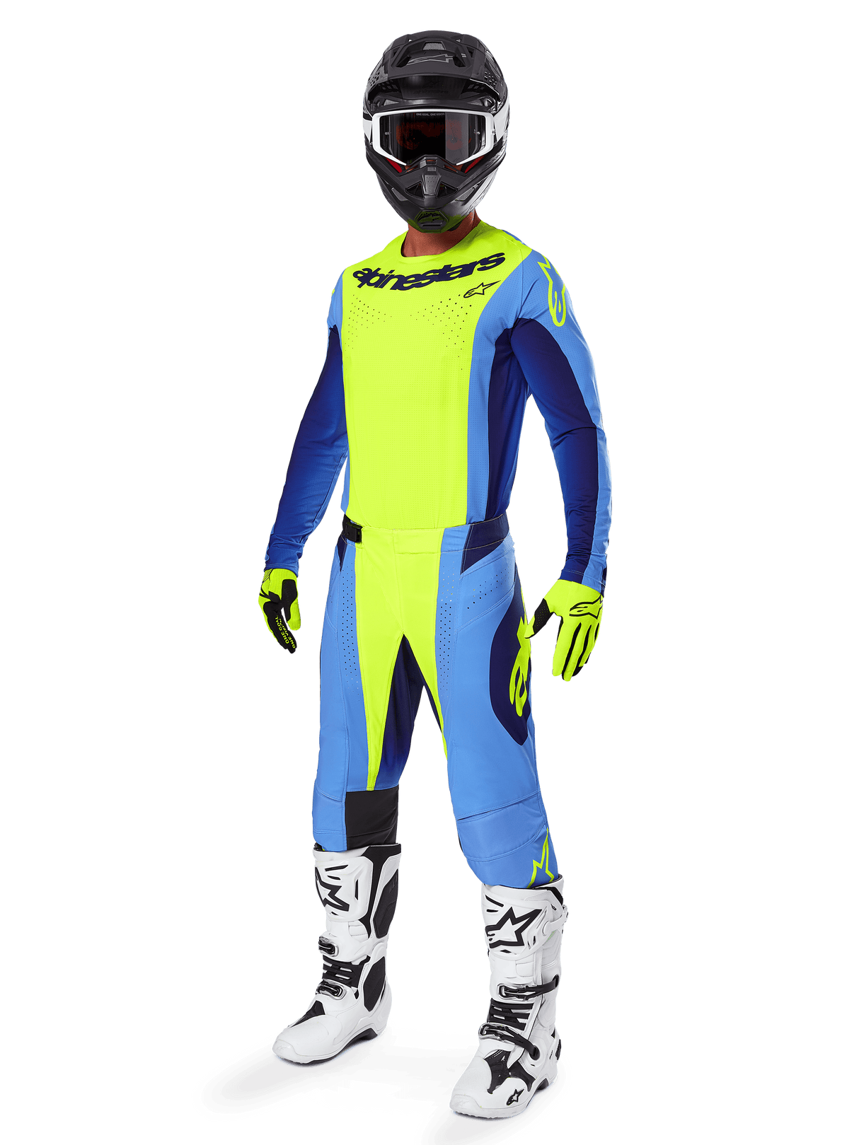 Pantaloni Alpinestars Techstar Melt - Yellow Fluo Blue