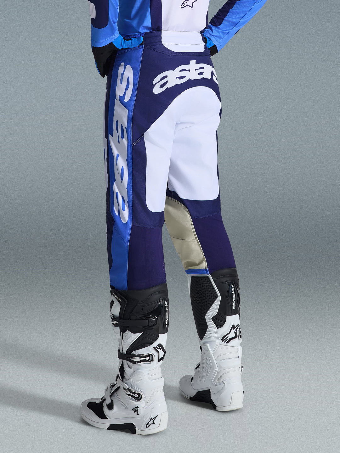 Pantaloni Alpinestars Racer RIWAY - Blu Bianco
