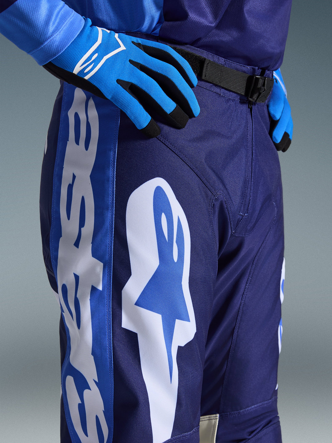 Pantaloni Alpinestars Racer RIWAY - Blu Bianco