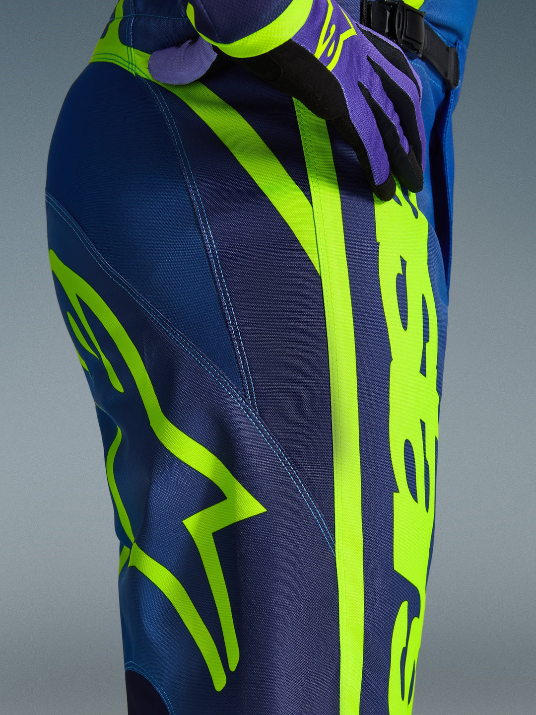 Pantaloni Alpinestars Fluid APEX - Blu Giallo Fluo