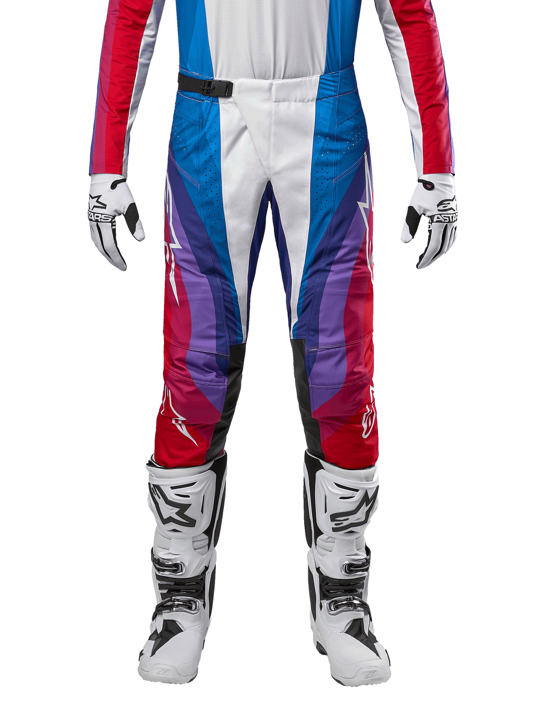 Pantaloni Alpinestars Techstar Pneuma - Blu Rosso Bianco