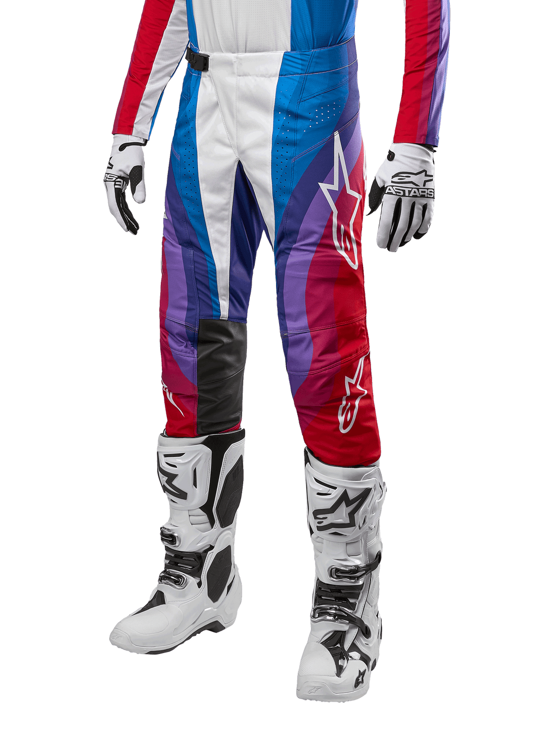 Pantaloni Alpinestars Techstar Pneuma - Blu Rosso Bianco