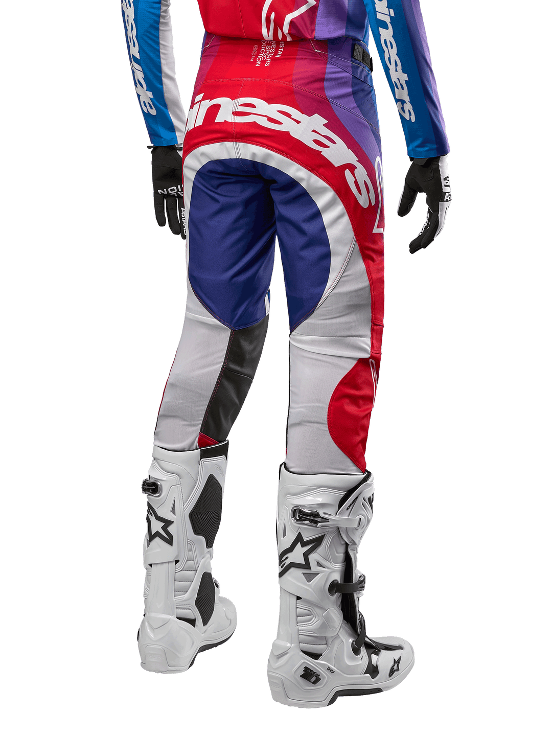 Pantaloni Alpinestars Techstar Pneuma - Blu Rosso Bianco