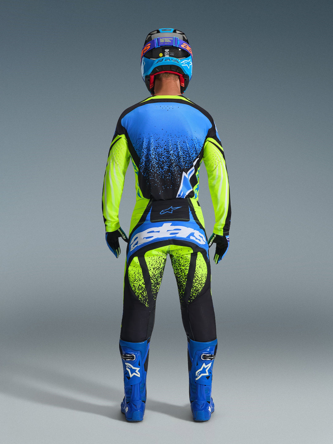 Maglia Alpinestars Techstar NOMUR - Blu Giallo Fluo