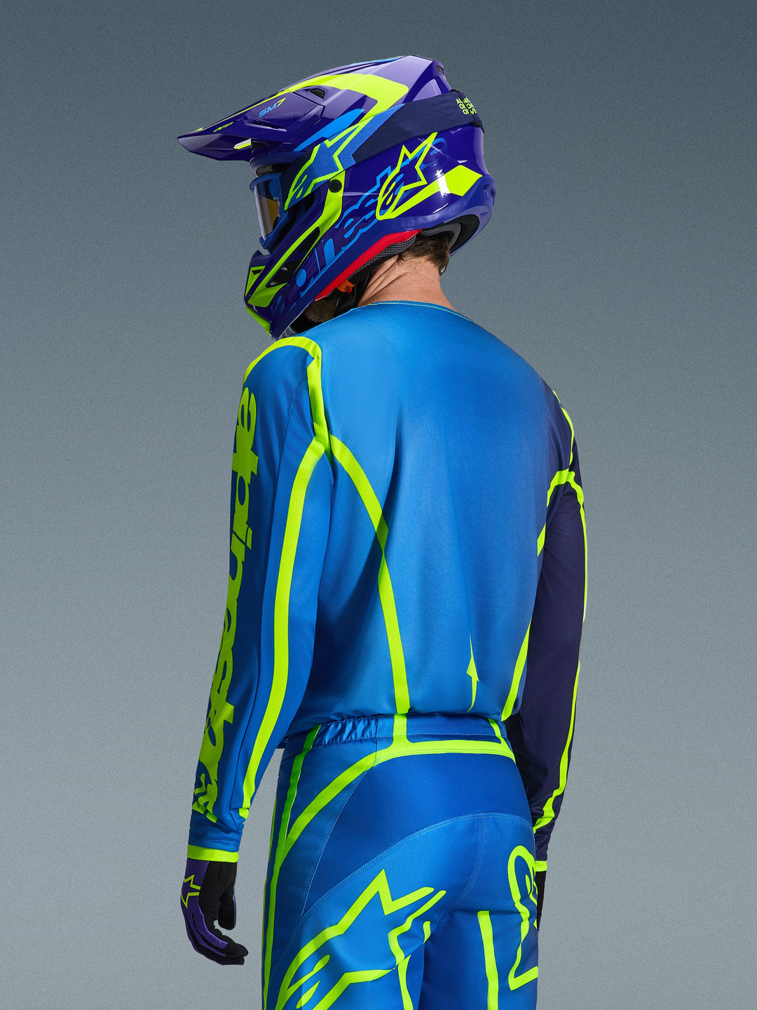 Maglia Alpinestars Fluid APEX - Blu Giallo Fluo