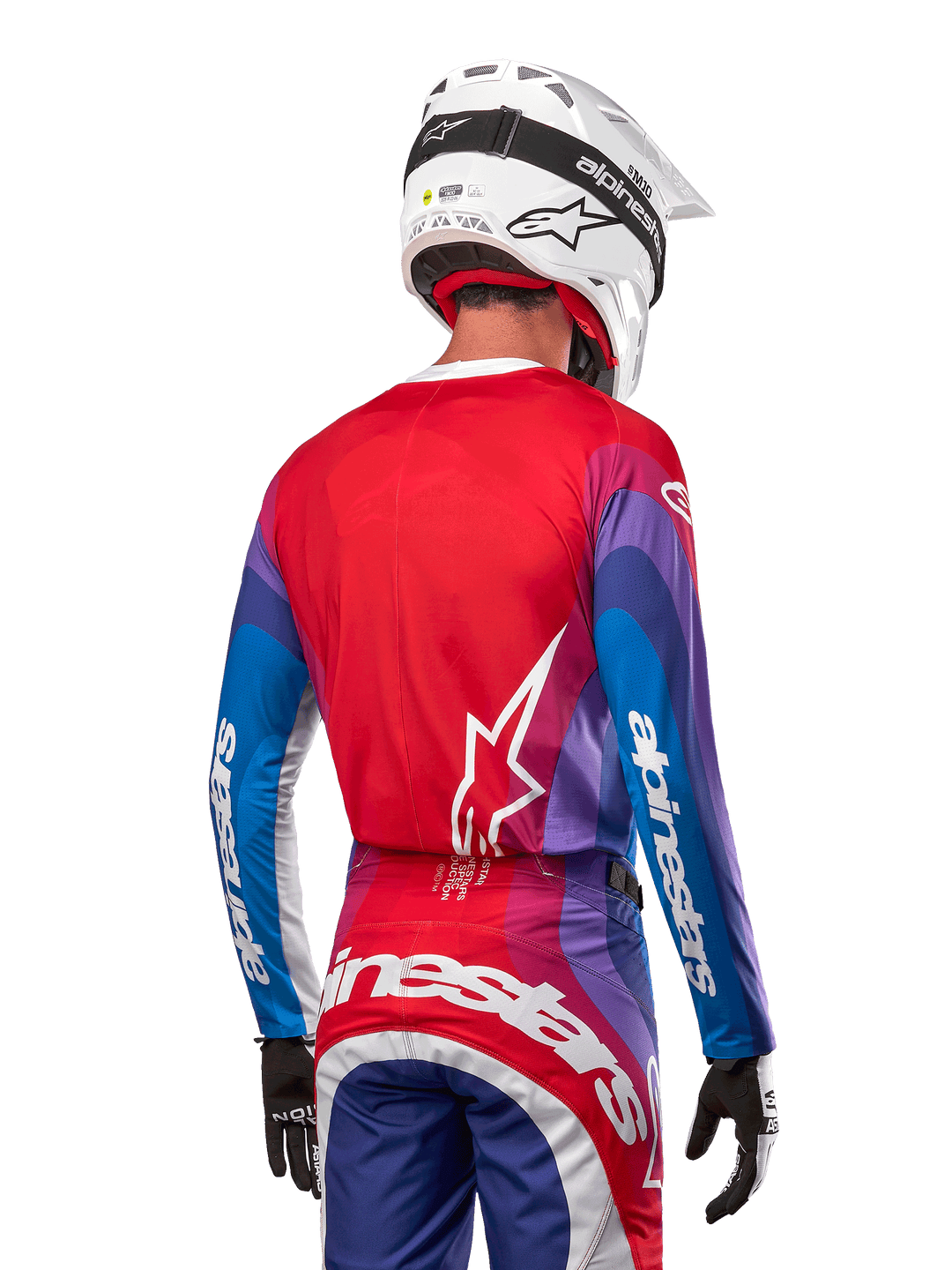 Maglia Alpinestars Techstar Pneuma - Blu Rosso Bianco