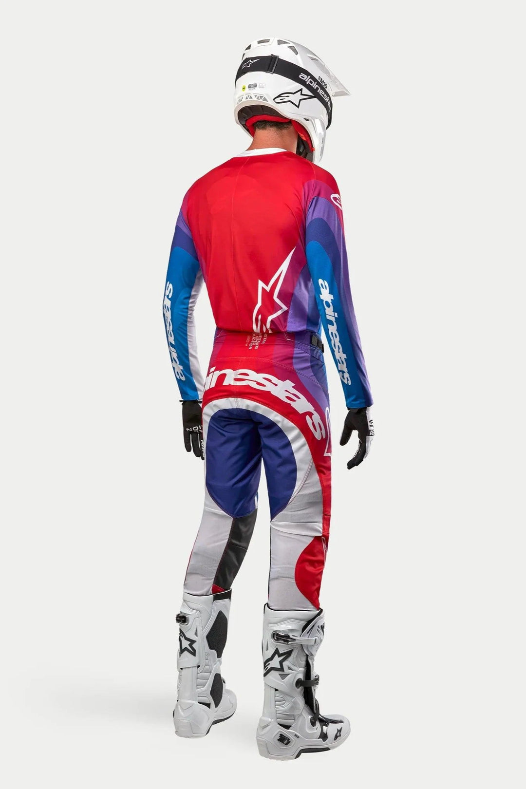 Pantaloni Alpinestars Techstar Pneuma - Blu Rosso Bianco