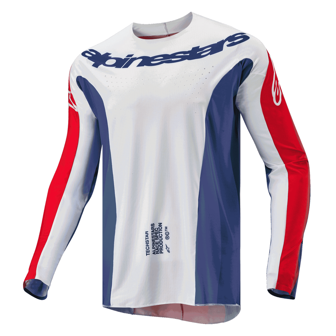 Maglia Alpinestars Techstar Pneuma - Blu Rosso Bianco