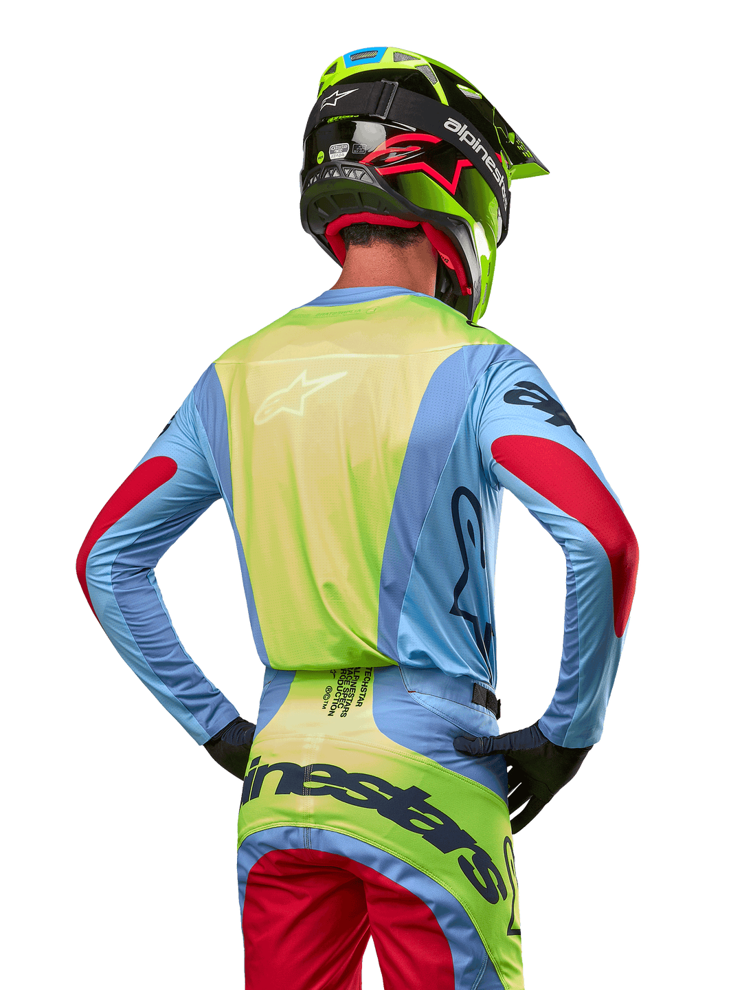 Maglia Alpinestars Techstar Ocuri - Light Blue Yellow
