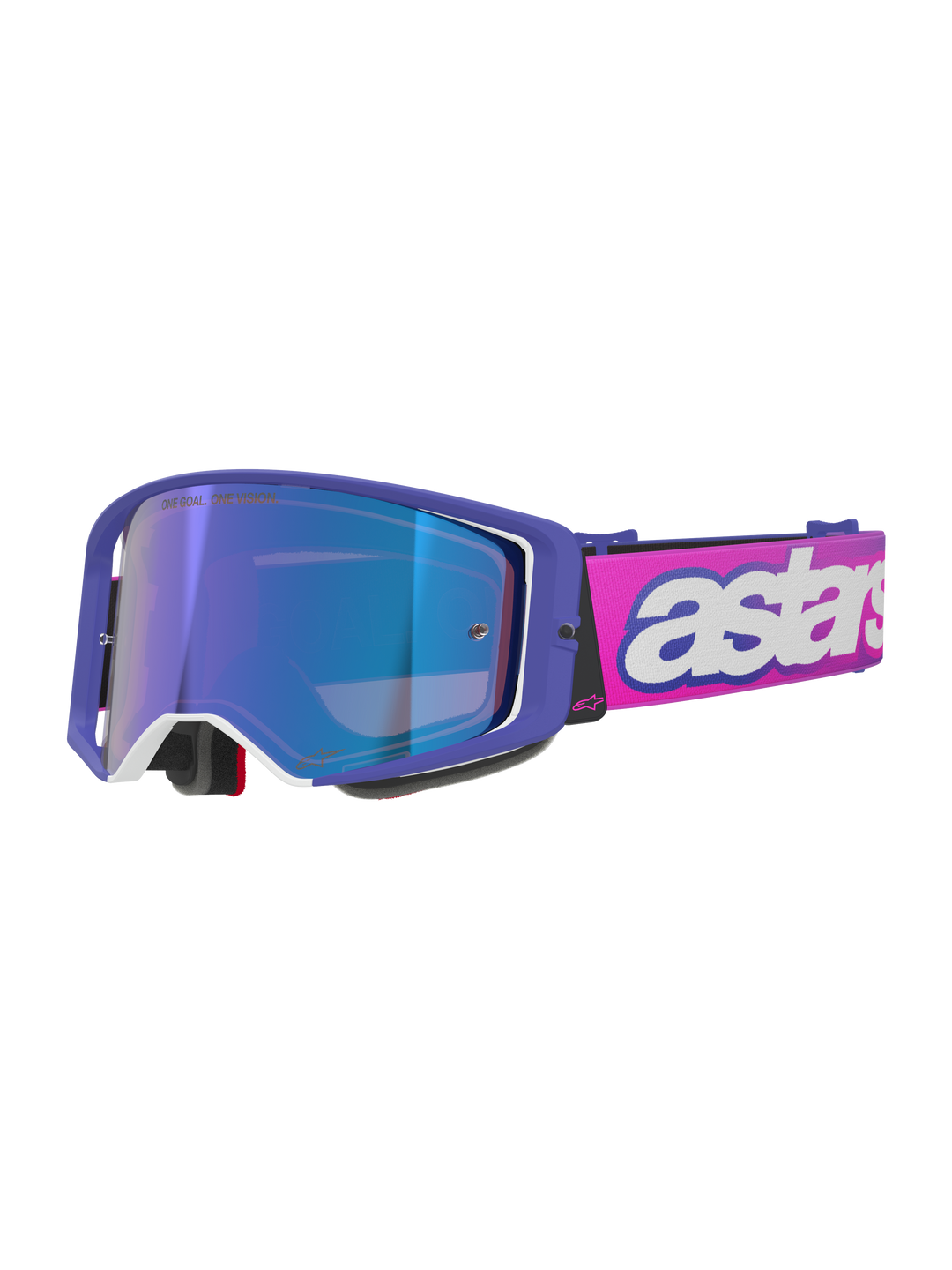 Maschera Alpinestars Supertech Vision Vista - Purple Fluo Pink Mirror Blue