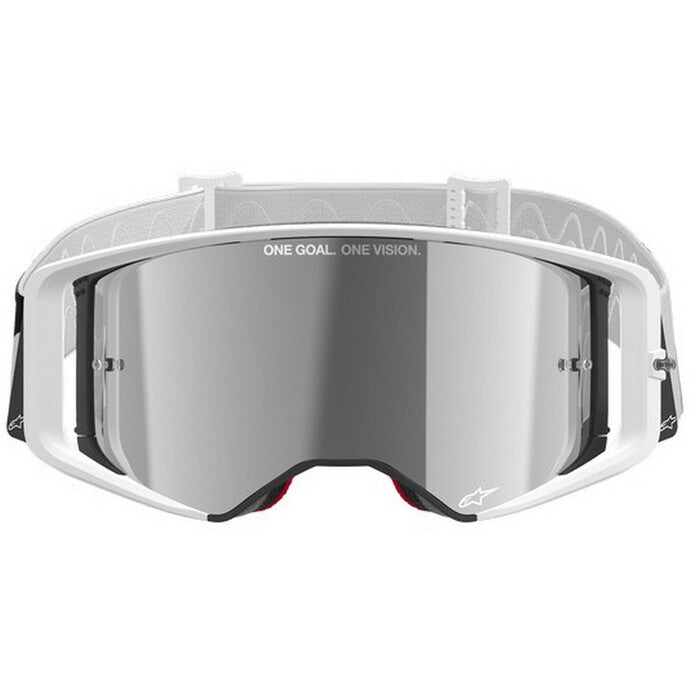 Alpinestars Supertech Corp Goggles - White Silver Mirror