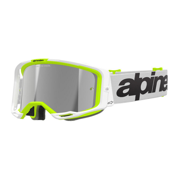 Alpinestars Vision 8 Wordmark Goggles - White Yellow