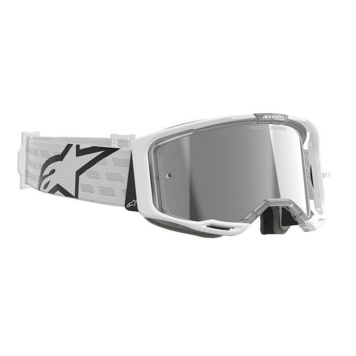 Alpinestars Vision 8 Corp Goggles - White Silver Mirror