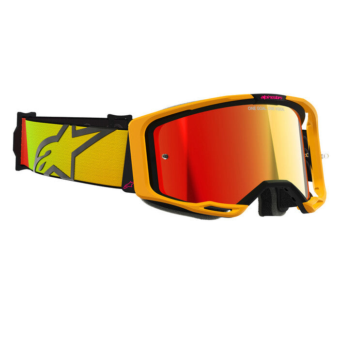 Alpinestars Vision 8 Corp Goggles - Yellow Red Mirror