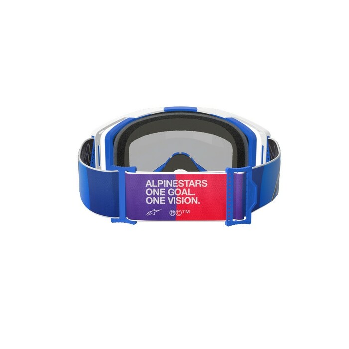 Alpinestars Vision 8 Corp Goggles - White Blue Mirror