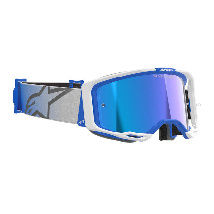 Alpinestars Vision 8 Corp Goggles - White Blue Mirror