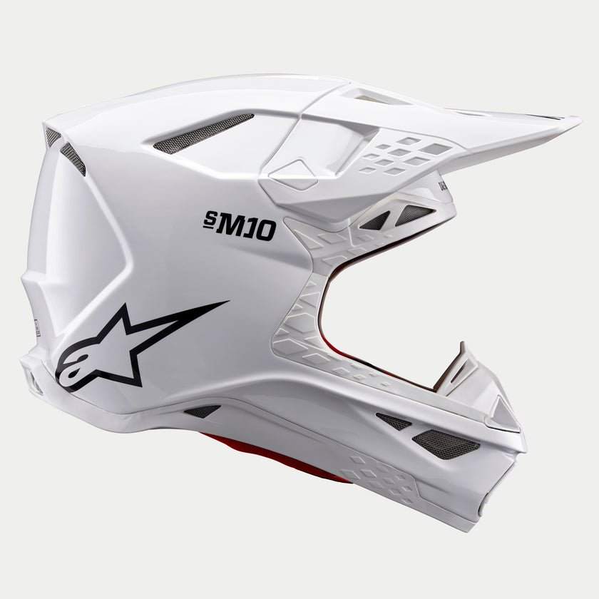 Casco Alpinestars Supertech M10 Solid - Bianco lucido
