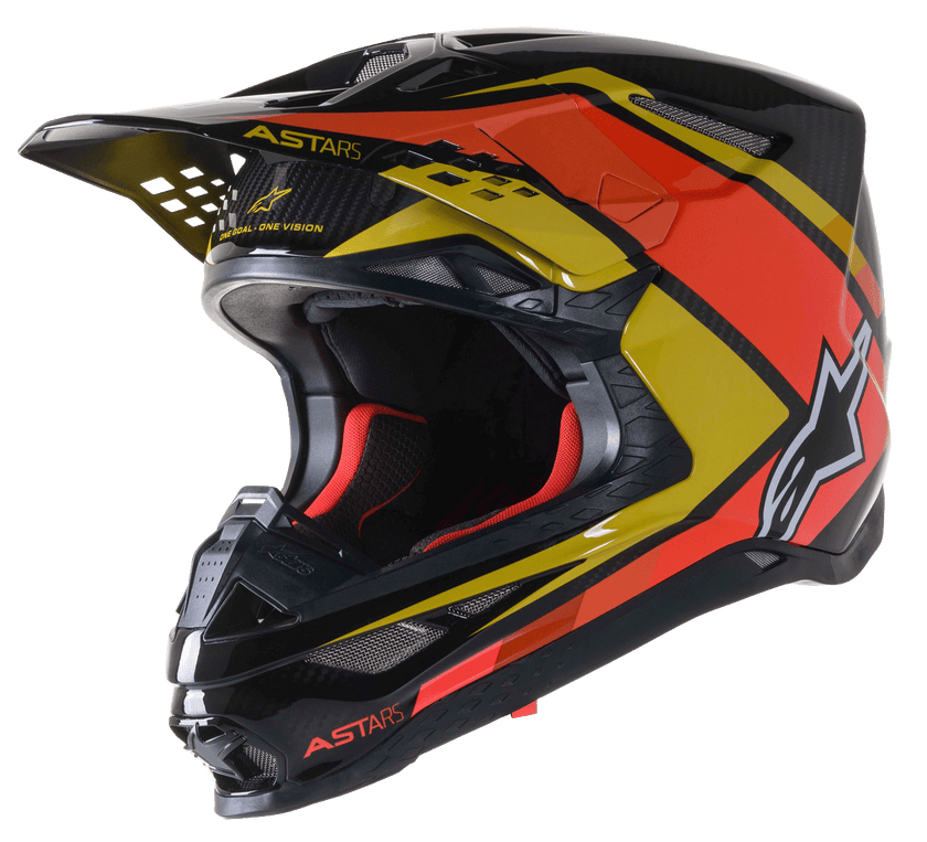 Alpinestars S-M10 Carbon Meta2 Helmet - Black Yellow Orange