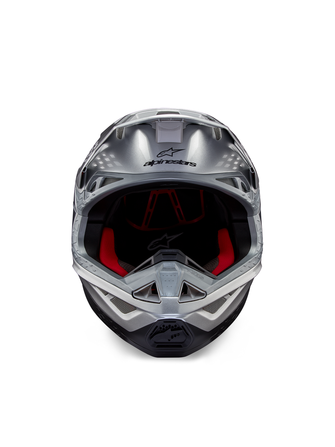 Alpinestars S-M10 Flood Helmet - Silver Orange Fluo