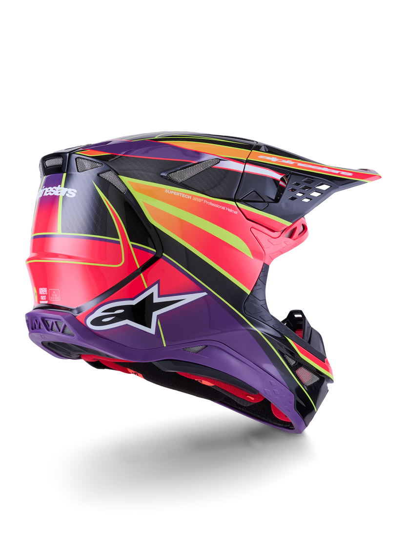Alpinestars S-M10 ERA Helmet - Pink Purple Fluorescent Yellow