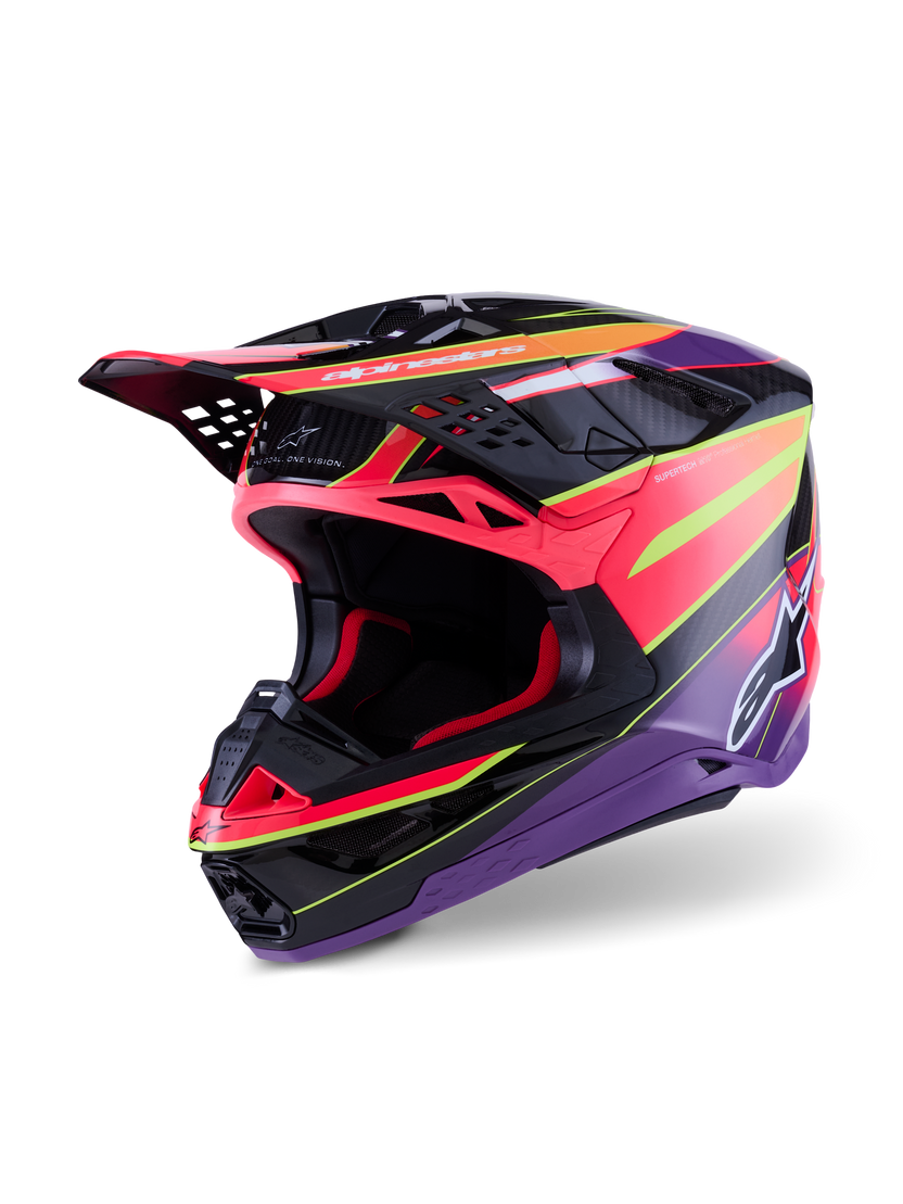 Alpinestars S-M10 ERA Helmet - Pink Purple Fluorescent Yellow