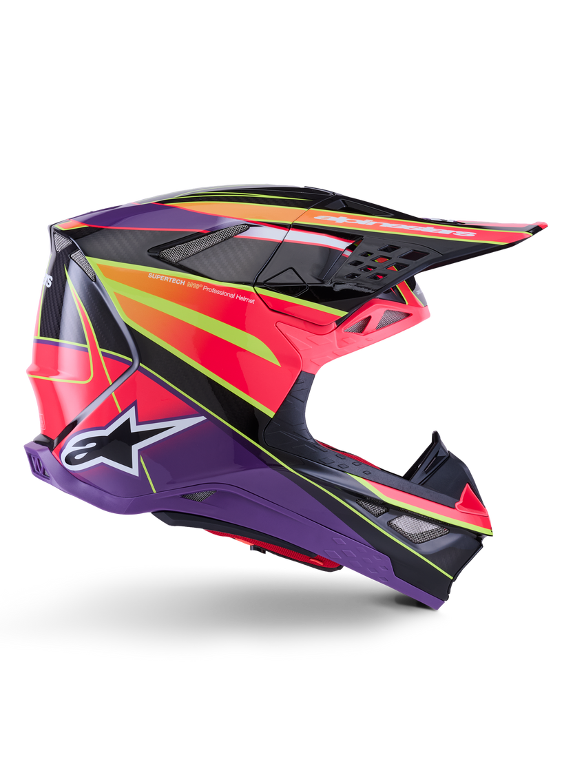 Alpinestars S-M10 ERA Helmet - Pink Purple Fluorescent Yellow