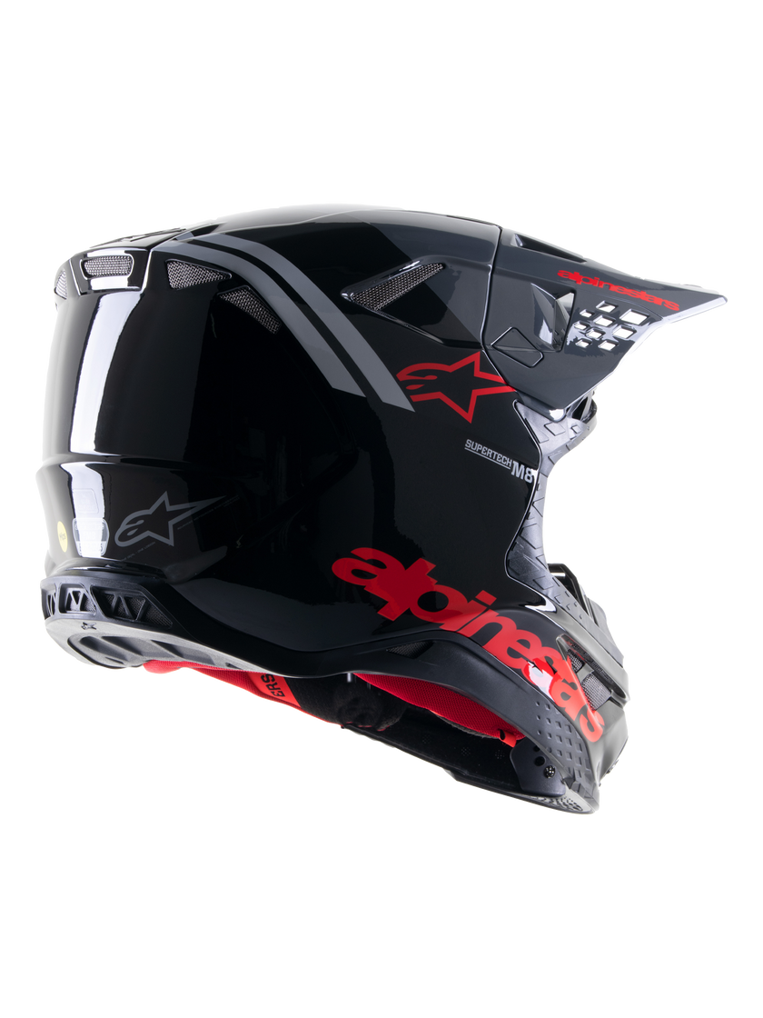 Casco Alpinestars S-M8 Radium 2 - Nero Rosso Fluo