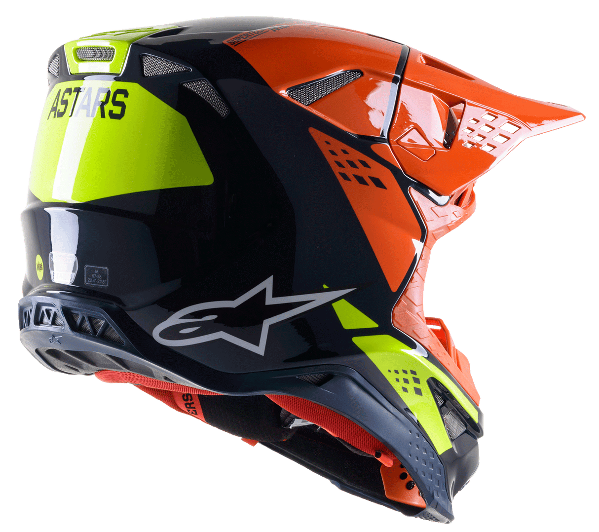 Casco Alpinestars S-M8 Factory - Blu Arancione