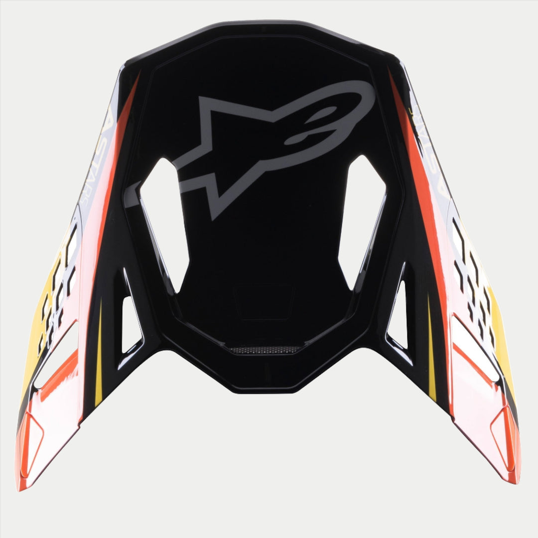 Visiera Casco Alpinestars S-M10 CARBON META2 - Nero Giallo Arancio