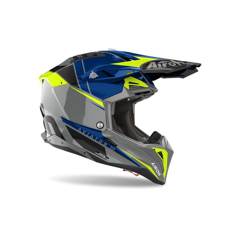 Airoh Aviator 3 PUSH Helmet - Blue Gloss