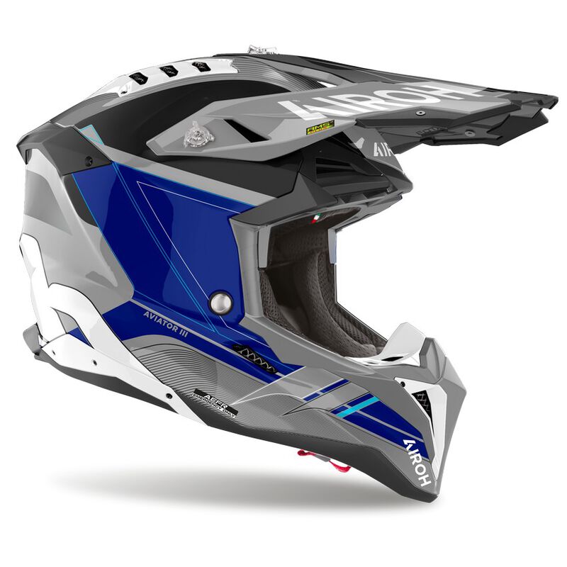Airoh Aviator 3 SABER Helmet - Blue Gloss