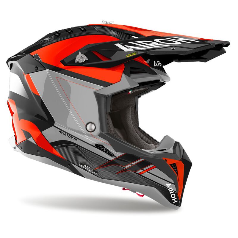 Airoh Aviator 3 SABER Helmet - Orange Gloss