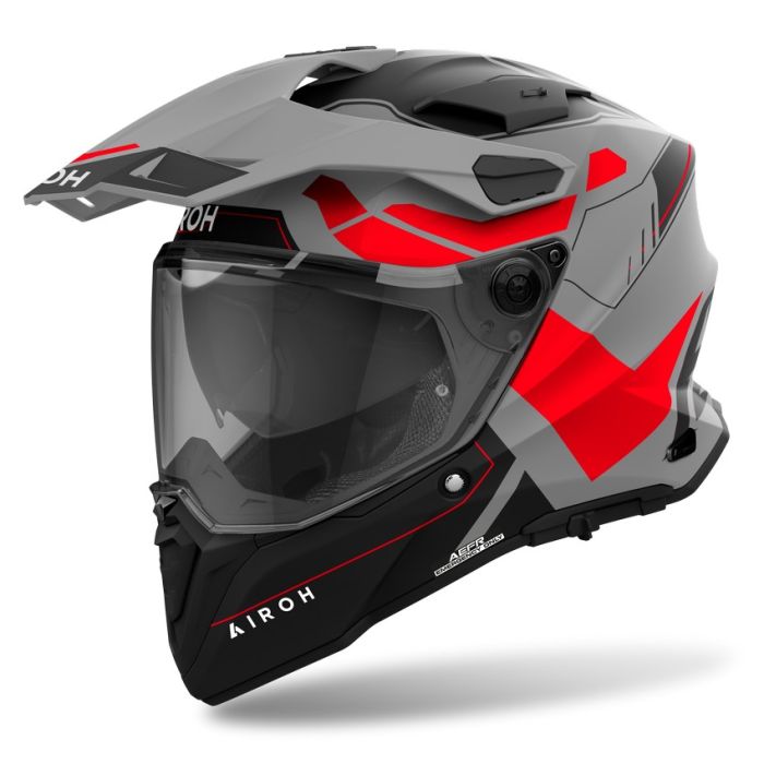 Casco Airoh COMMANDER 2 REVEAL - Rosso Fluo Opaco