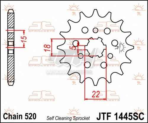 Pignone in acciaio Kawasaki KX 125 1994 - 2008