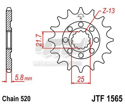 Pignone in Acciaio - Kawasaki KXF 450 2006-2024